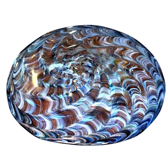 Art Glass Swirled Multi-Colored Decor Gallery Wall Art Accent Cabinet Bookshelf - Picture 7 of 11